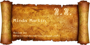 Minda Martin névjegykártya